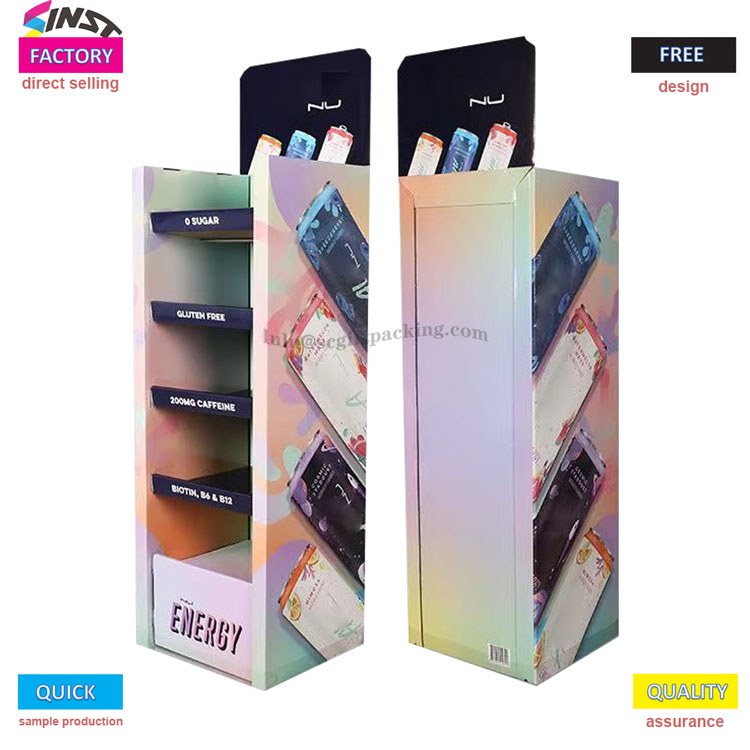 Espositore per bevande energetiche: usare il colore e l'informazione per dare “vitalità” agli occhi dei clienti